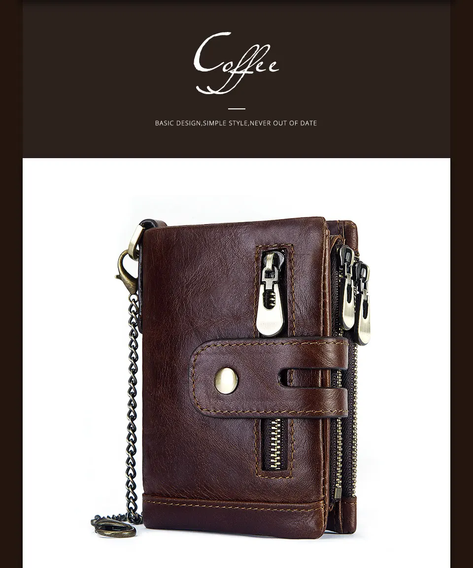 Fashion Women Wallet Genuine Leather Female Clutch Wallets Hasp Double Zipper Design Short Coin Pocket ID Card Holder Purse