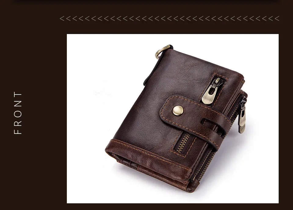 Fashion Women Wallet Genuine Leather Female Clutch Wallets Hasp Double Zipper Design Short Coin Pocket ID Card Holder Purse