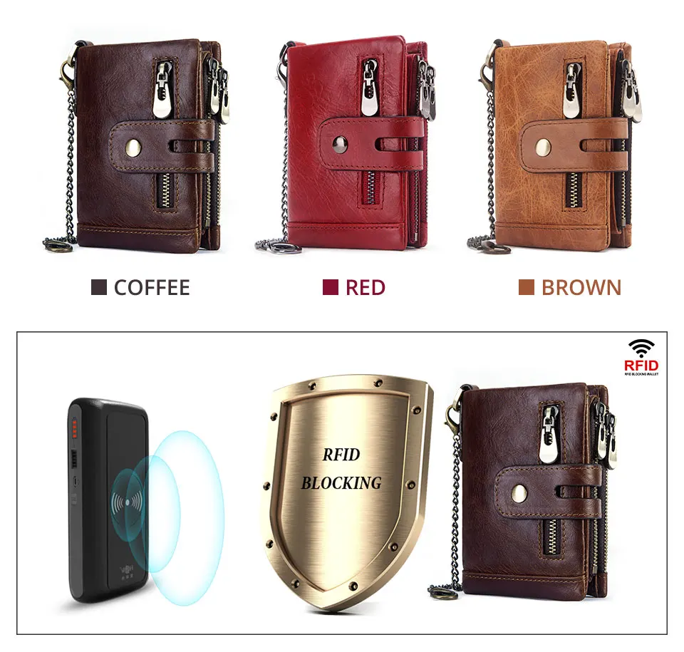 Fashion Women Wallet Genuine Leather Female Clutch Wallets Hasp Double Zipper Design Short Coin Pocket ID Card Holder Purse