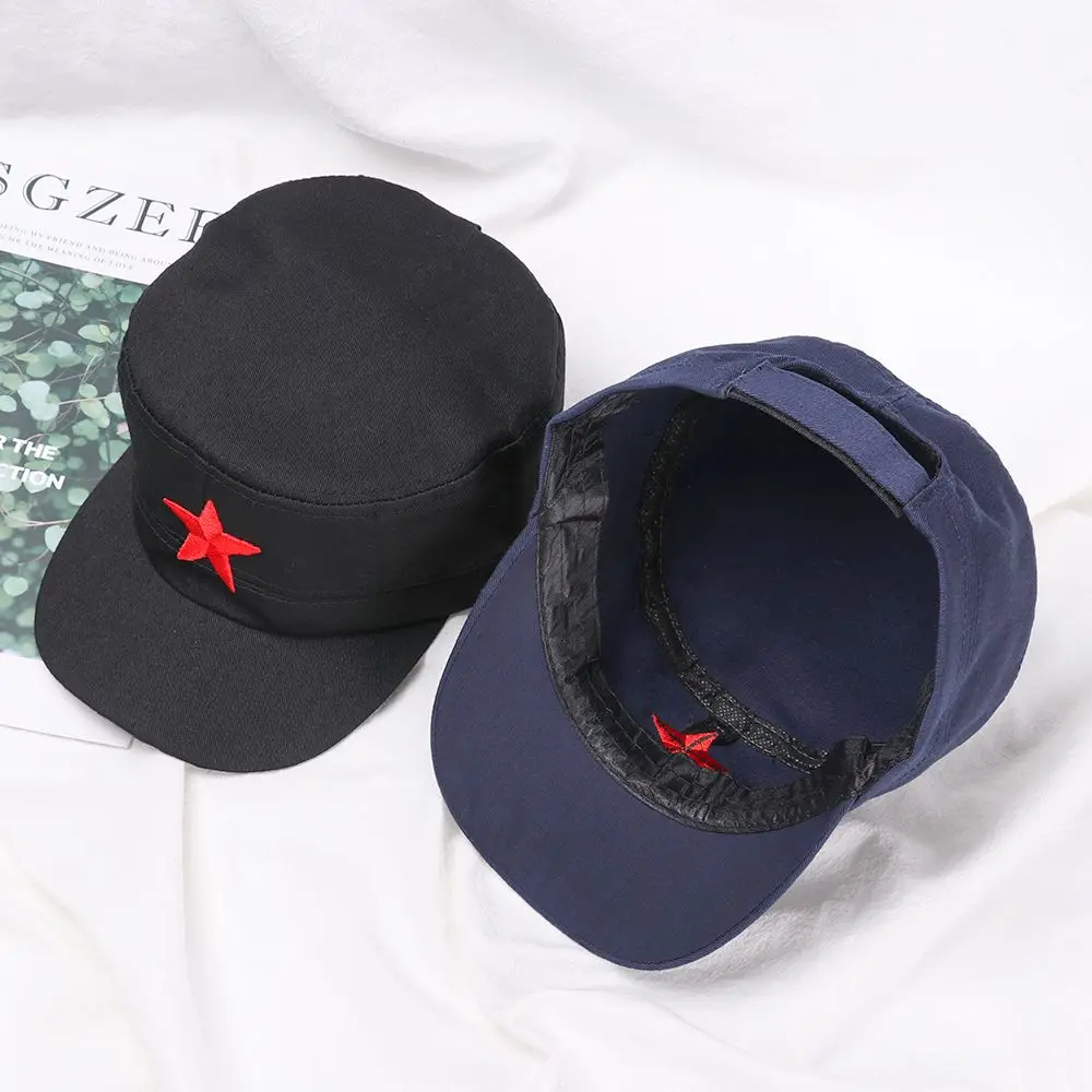 Classic Men Military Caps Men's Women's Fitted Baseball Sunsreen Caps Adjustable Red Star Army Hats Outdoor Casual Sports