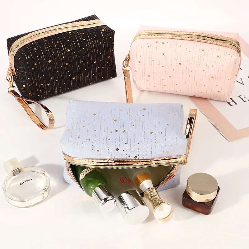 Stamping Makeup Bag Travel Cosmetic Bag Zipper Makeup Bags Cosmetics Organizer Storage Pouch Portable Travel Toiletry Bag