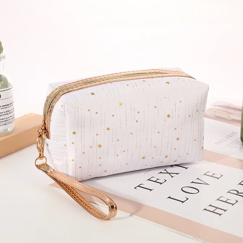 Stamping Makeup Bag Travel Cosmetic Bag Zipper Makeup Bags Cosmetics Organizer Storage Pouch Portable Travel Toiletry Bag