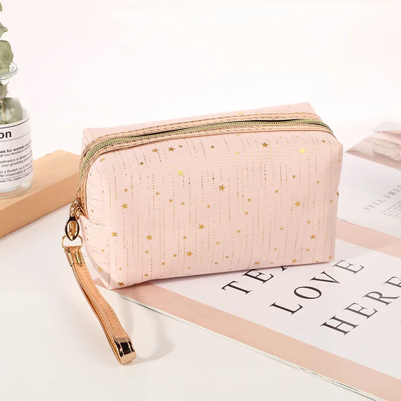 Stamping Makeup Bag Travel Cosmetic Bag Zipper Makeup Bags Cosmetics Organizer Storage Pouch Portable Travel Toiletry Bag