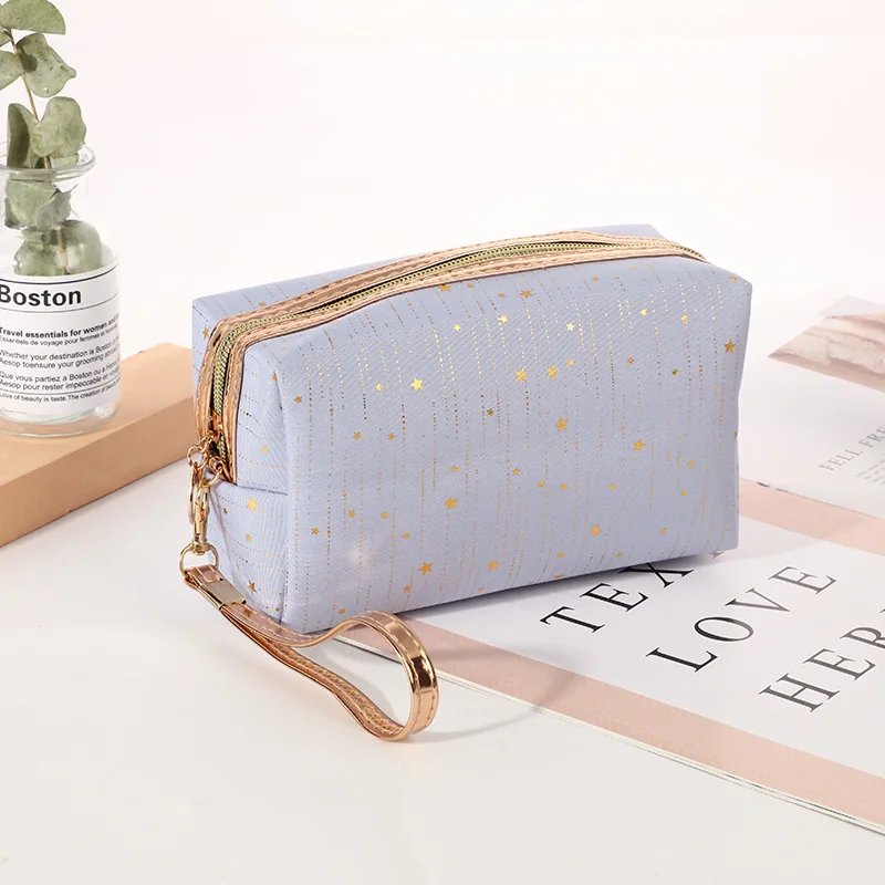 Stamping Makeup Bag Travel Cosmetic Bag Zipper Makeup Bags Cosmetics Organizer Storage Pouch Portable Travel Toiletry Bag