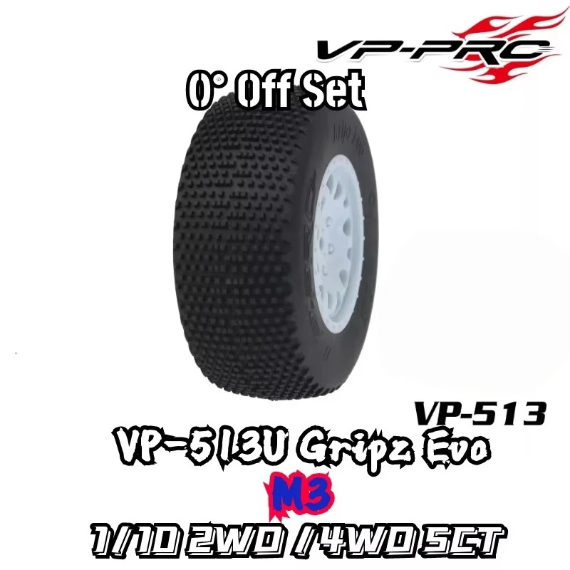 VP PRO 1/10 4WD 2WD SCT Short Truck Tire 0 1/2 off set 513U Gripz Evo 12mm Nut RC Racing Tire High Grip TLR Xray AE ARRMA Losi