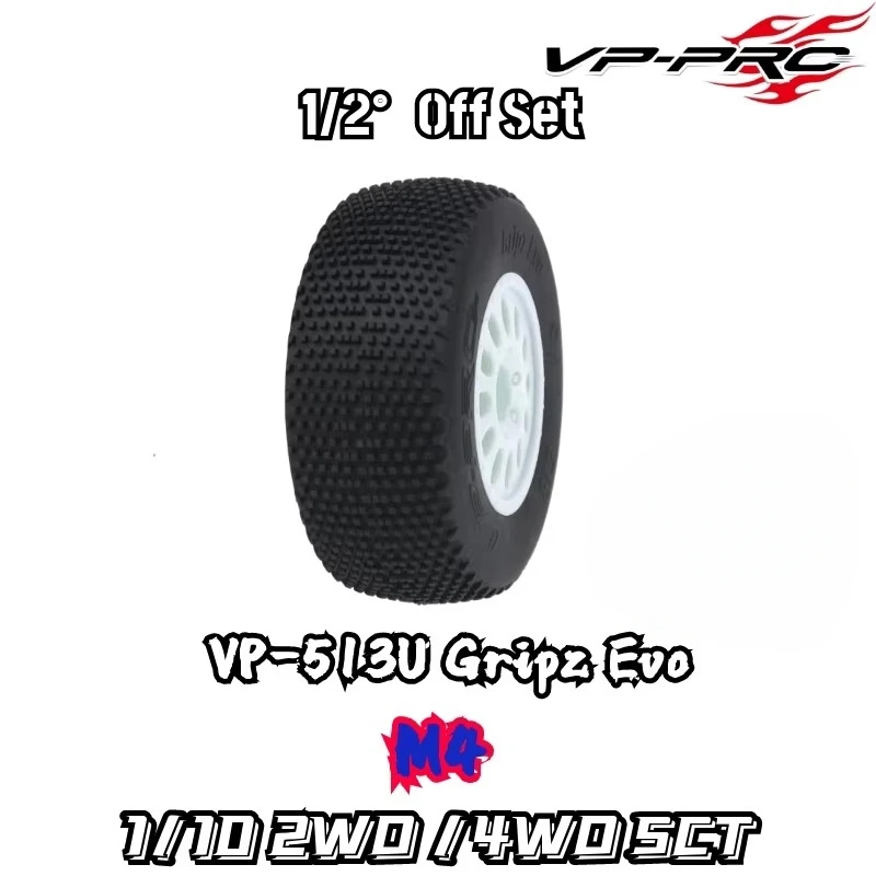 VP PRO 1/10 4WD 2WD SCT Short Truck Tire 0 1/2 off set 513U Gripz Evo 12mm Nut RC Racing Tire High Grip TLR Xray AE ARRMA Losi