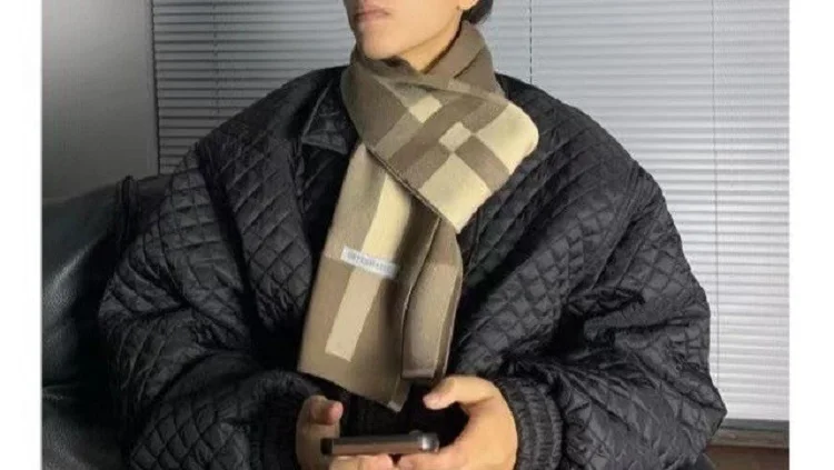 Winter Men Scarf Keep Warm Scarf Casual Fashion Brand Designers Knit Neckerchief Patchwork Wool Cashmere Scarf Shawl Wrap AC2228