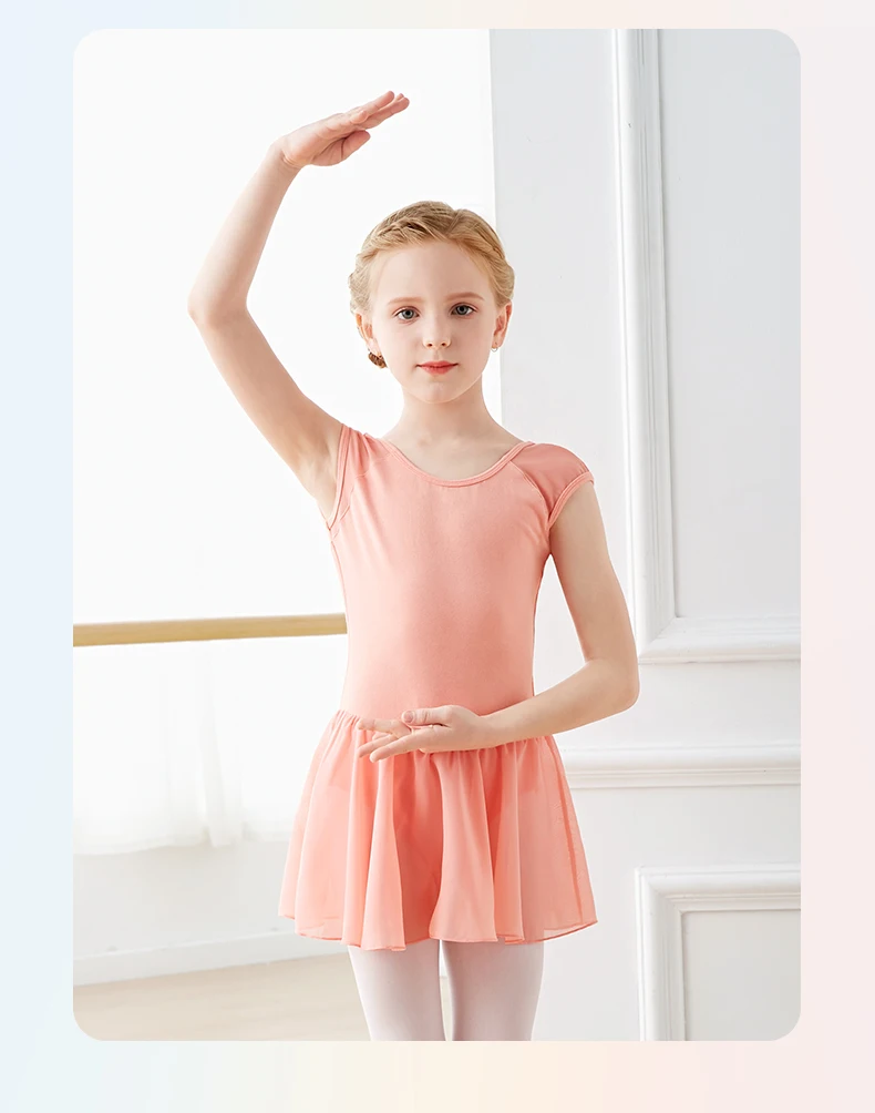 Girls Kids Ballet Dress Mesh Splice Dance Leotards Sleeveless Gymnastics Leotard Ballerina  Ballet Tutu Training Dance Bodysuits