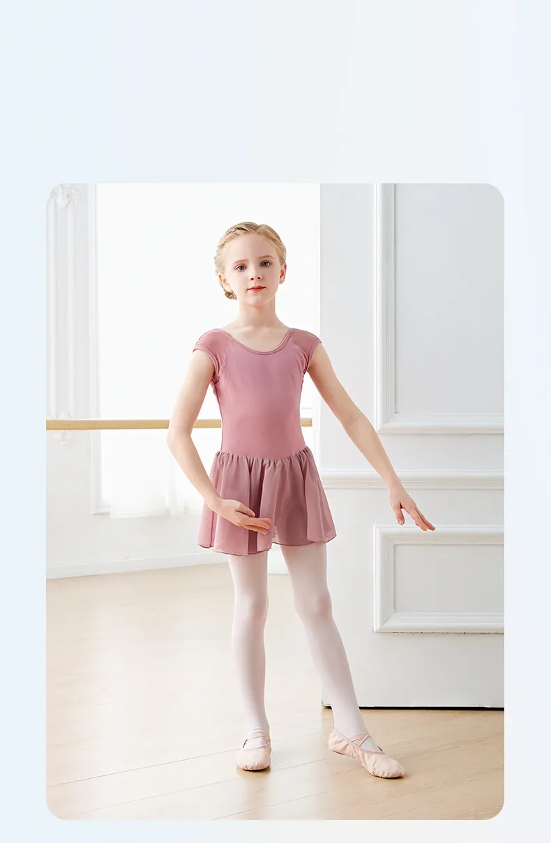 Girls Kids Ballet Dress Mesh Splice Dance Leotards Sleeveless Gymnastics Leotard Ballerina  Ballet Tutu Training Dance Bodysuits