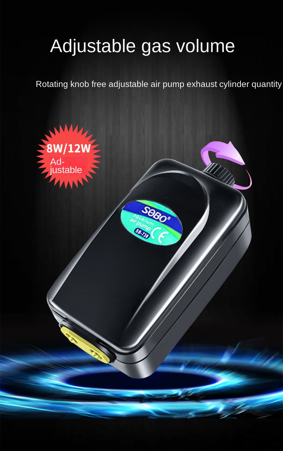 Sobo Songbao fish tank oxygen pump aquarium oxygen pump aquarium supplies 738M double hole 3.5w