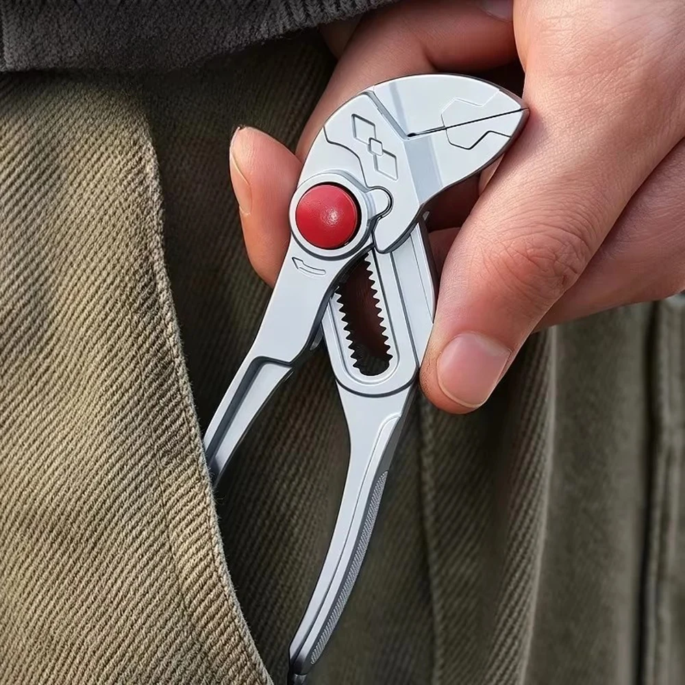 4 Inch Wrench Pliers Mini Pliers Wrench with Rust Resistant Teflon Smooth Parallel Jaws Alloy Steel High Hardness Hand Tool