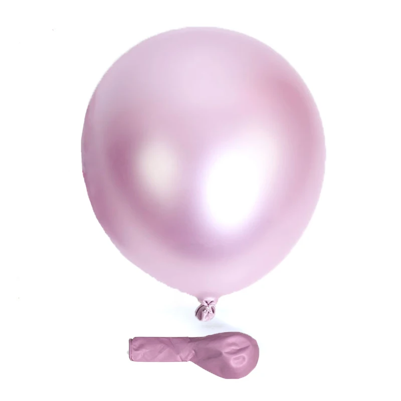 10/20/50pcs Metallic Birthday Balloons Metal Blue Red Chrome Silver Rose Gold Balloons for Party Baby Shower Wedding Decorations