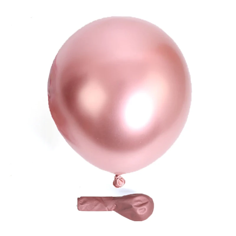 10/20/50pcs Metallic Birthday Balloons Metal Blue Red Chrome Silver Rose Gold Balloons for Party Baby Shower Wedding Decorations