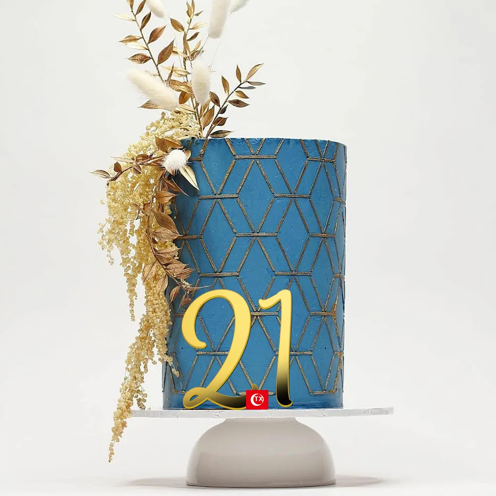 Golden Mirror Acrylic A-Z English Letter Alphabet Cake Decorating for Birthday Party Wedding Dessert DIY Decoration Cake Toppers