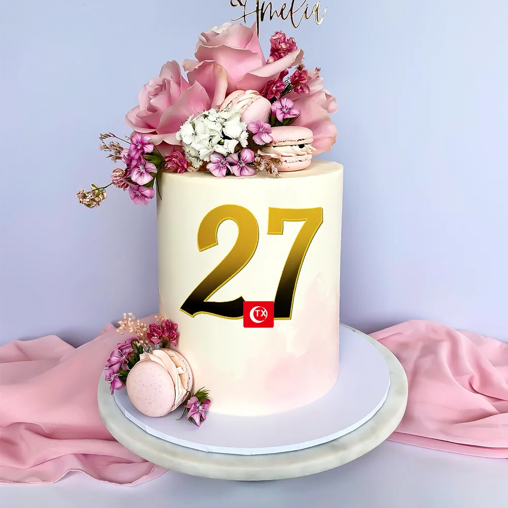 Golden Mirror Acrylic A-Z English Letter Alphabet Cake Decorating for Birthday Party Wedding Dessert DIY Decoration Cake Toppers