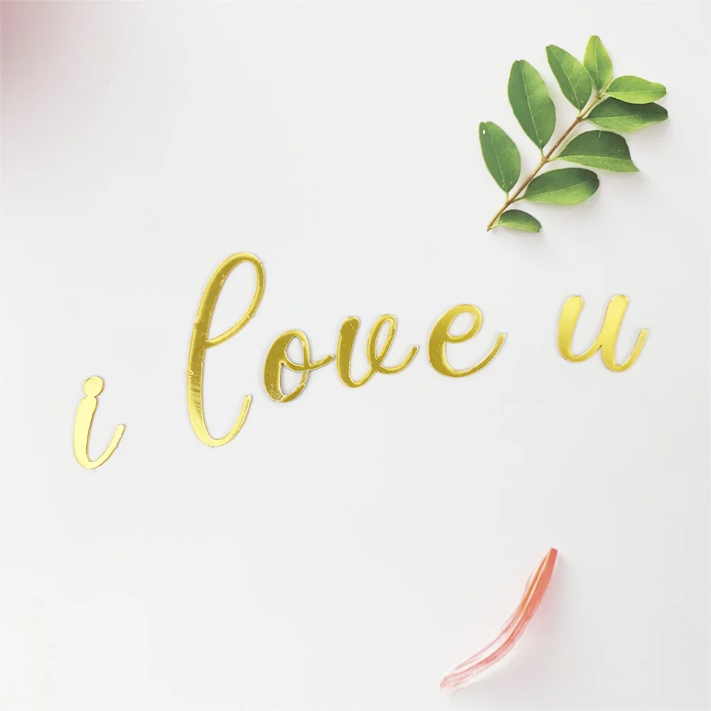 Golden Mirror Acrylic A-Z English Letter Alphabet Cake Decorating for Birthday Party Wedding Dessert DIY Decoration Cake Toppers