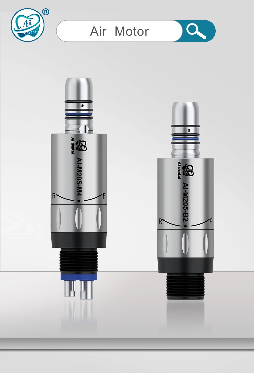 AI-M205-M4/B2 Mini Steel Body Inner Water Spray Air Micromotor Contra Angle Low Speed Straight Handpiece For Dental Chair