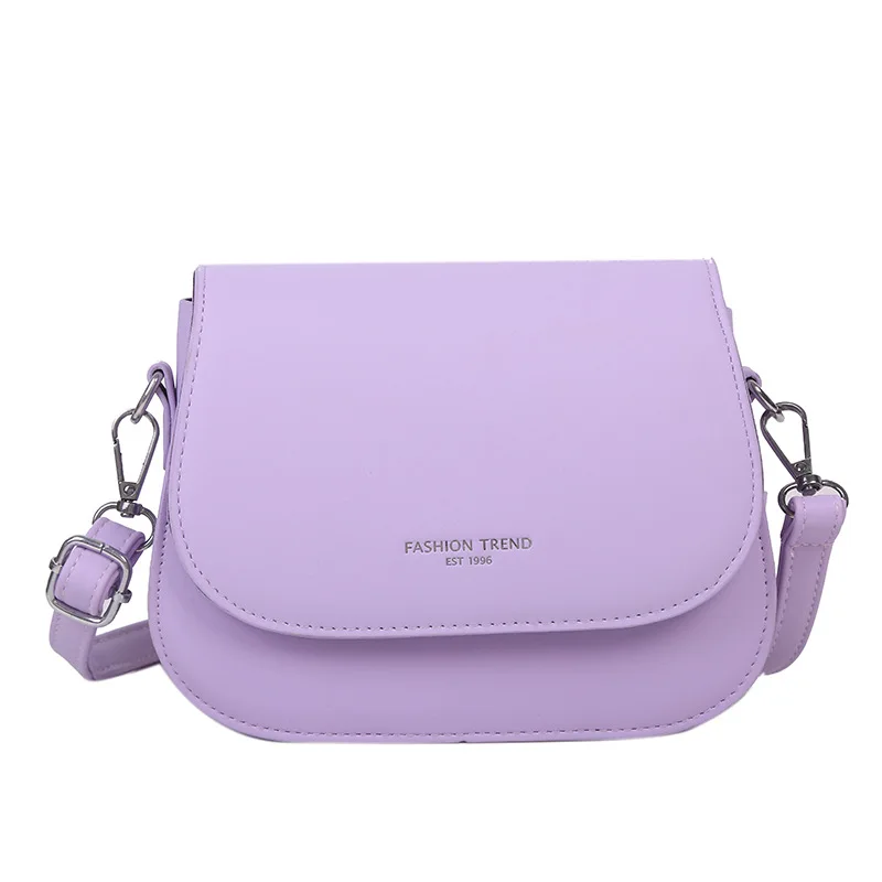 Yogodlns Trendy Saddle Shoulder Bag Women PU Leather Crossbody Bag Simple Solid Color Flap Messenger Bag Designer Handbags Pouch