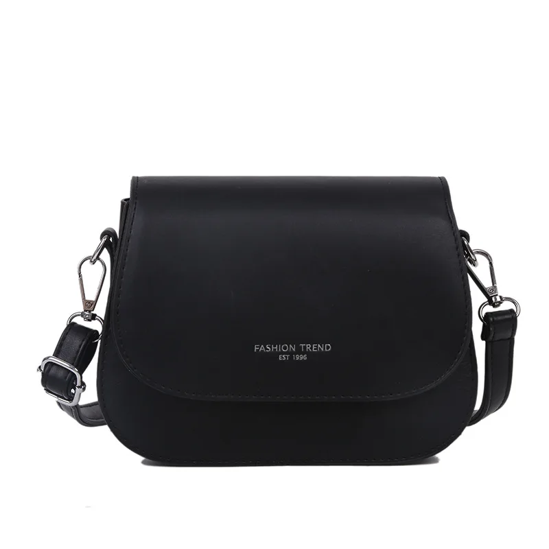 Yogodlns Trendy Saddle Shoulder Bag Women PU Leather Crossbody Bag Simple Solid Color Flap Messenger Bag Designer Handbags Pouch