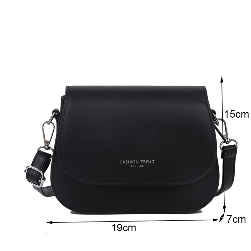Yogodlns Trendy Saddle Shoulder Bag Women PU Leather Crossbody Bag Simple Solid Color Flap Messenger Bag Designer Handbags Pouch