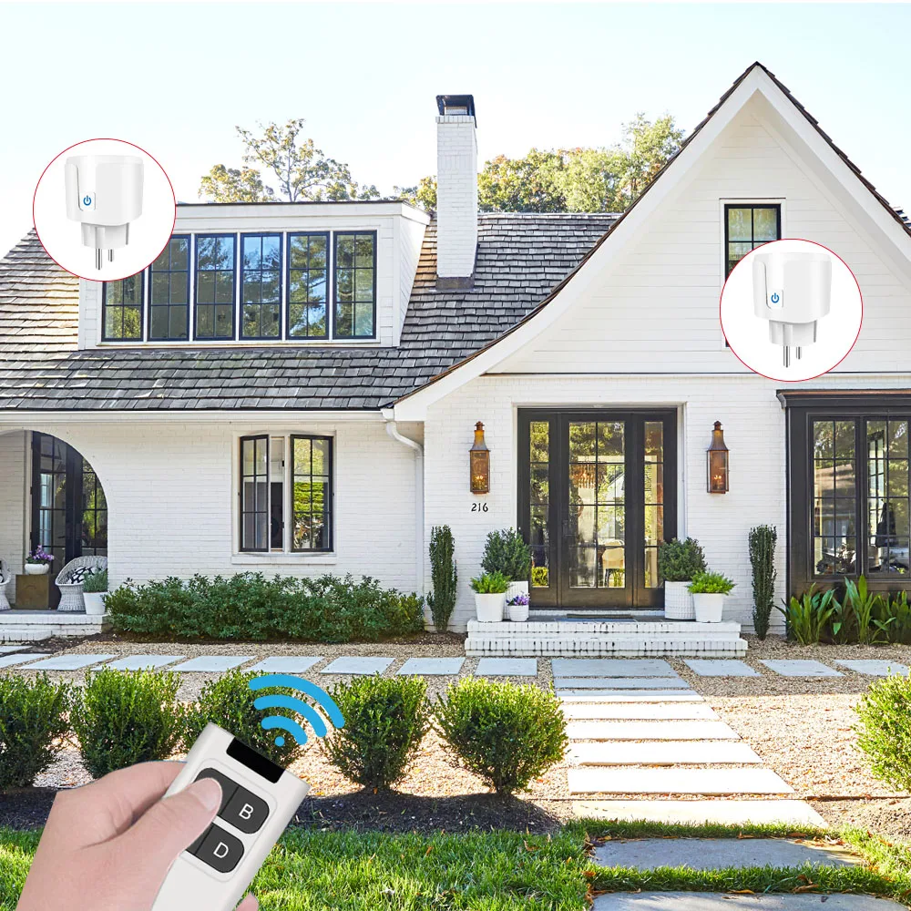 220V Wireless Remote Control Socket Switch EU FR Plug-in Electrical Socket Programmable Outlet Switch for Light,Smart Home 15A