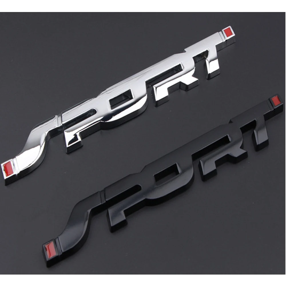 Car Sticker 3D Decor Fashion Styling Metal Chrome Black Auto Car Trunk Racing Sport Word Letter Logo Emblem Badge Decal Sticker