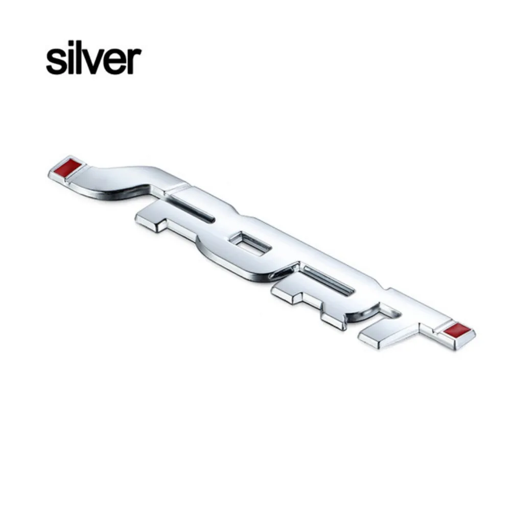 Car Sticker 3D Decor Fashion Styling Metal Chrome Black Auto Car Trunk Racing Sport Word Letter Logo Emblem Badge Decal Sticker