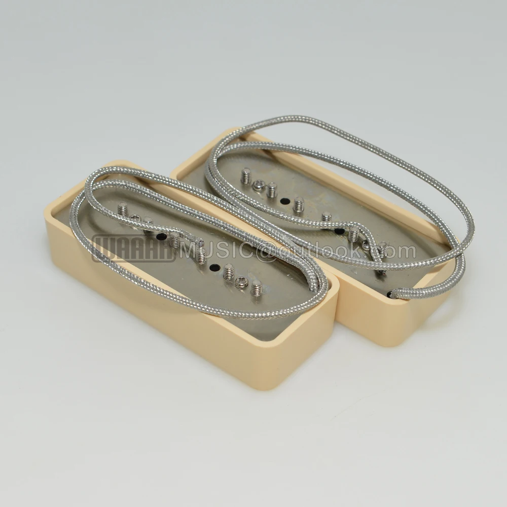 WAAAH Vintage P90 Alnico 2 Magnet Electric Guitar Pickup Overwound Nickel-Silver Baseplate Alnico 5 Hot 90's Neck Bridge Pickups