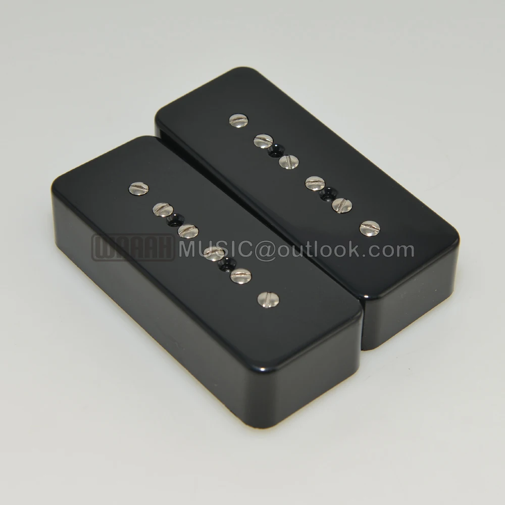 WAAAH Vintage P90 Alnico 2 Magnet Electric Guitar Pickup Overwound Nickel-Silver Baseplate Alnico 5 Hot 90's Neck Bridge Pickups