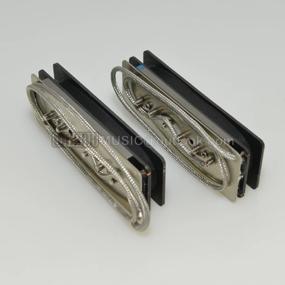 WAAAH Vintage P90 Alnico 2 Magnet Electric Guitar Pickup Overwound Nickel-Silver Baseplate Alnico 5 Hot 90's Neck Bridge Pickups
