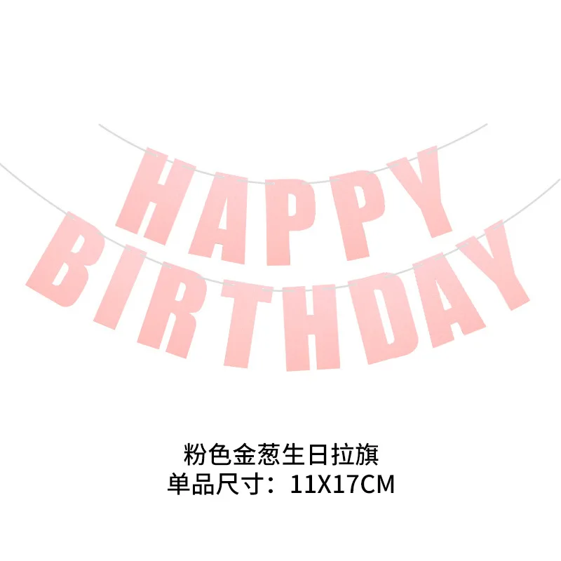 Color Happy Birthday Letter Banner Adult Kids Happy Birthday Party Decor Garlands Birthday Photo Props Banner Supplies
