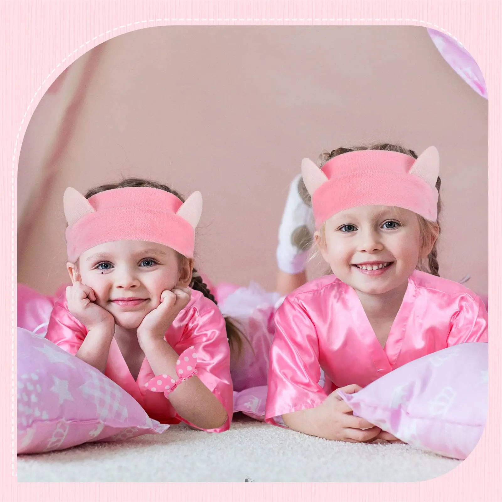 10/6Packs Birthday Squad Robes Spa Party Girls Queen Robe Soft Silk Satin Kimono Bathrobes DIY Bathrobes with Blindfold Headband