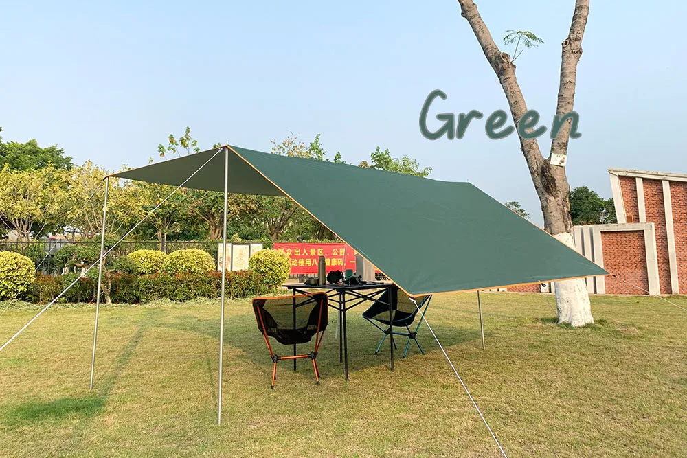 4x4m 5x3m 4x3m 3x3m Ultralight Waterproof Tarp Tent Large Camping Awning Sun Shelter Garden Canopy Outdoor Beach Shade Hiking