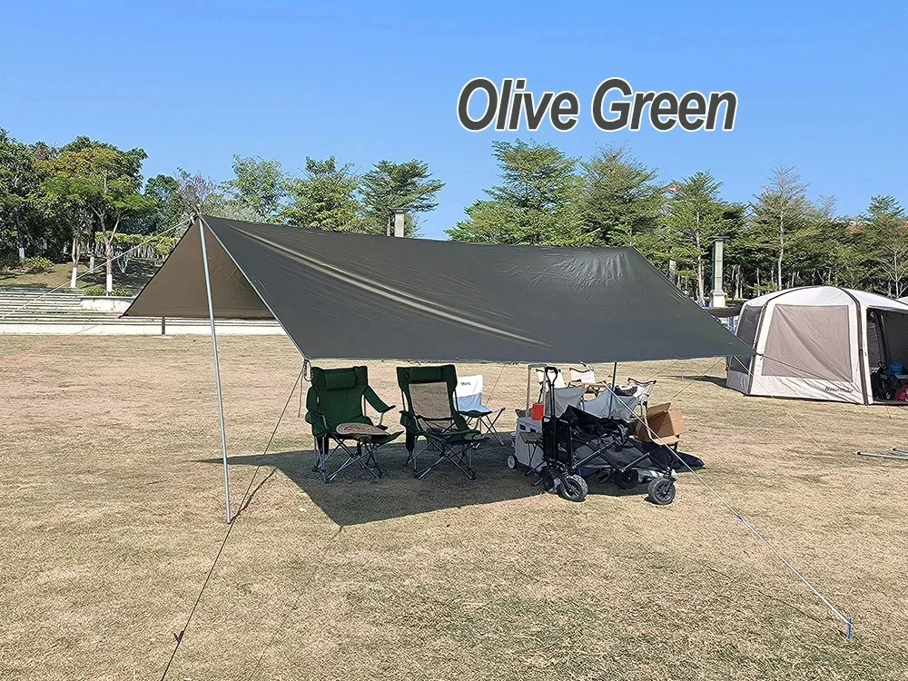 4x4m 5x3m 4x3m 3x3m Ultralight Waterproof Tarp Tent Large Camping Awning Sun Shelter Garden Canopy Outdoor Beach Shade Hiking