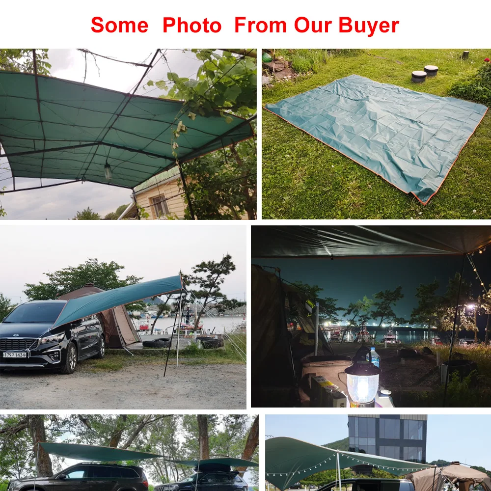 4x4m 5x3m 4x3m 3x3m Ultralight Waterproof Tarp Tent Large Camping Awning Sun Shelter Garden Canopy Outdoor Beach Shade Hiking