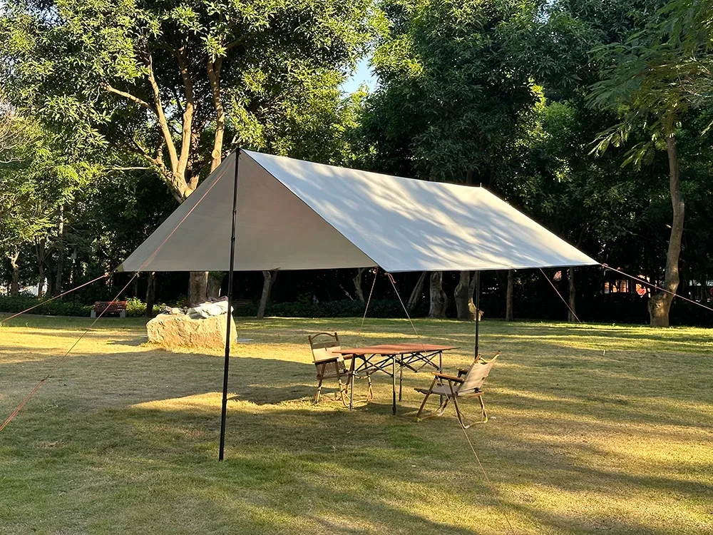 4x4m 5x3m 4x3m 3x3m Ultralight Waterproof Tarp Tent Large Camping Awning Sun Shelter Garden Canopy Outdoor Beach Shade Hiking