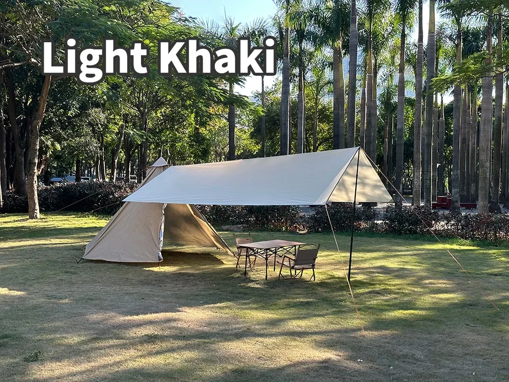 4x4m 5x3m 4x3m 3x3m Ultralight Waterproof Tarp Tent Large Camping Awning Sun Shelter Garden Canopy Outdoor Beach Shade Hiking