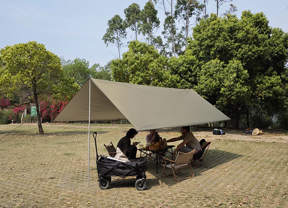 4x4m 5x3m 4x3m 3x3m Ultralight Waterproof Tarp Tent Large Camping Awning Sun Shelter Garden Canopy Outdoor Beach Shade Hiking