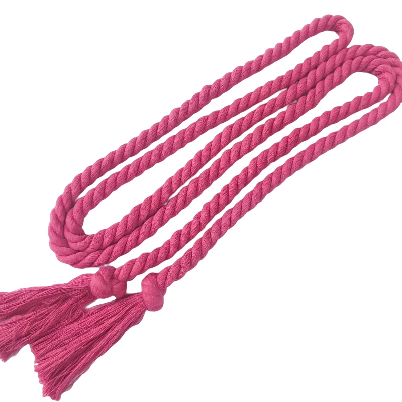 Unisex Hemp Rope Belt Tassel Waistband Vintage Braided Belt For Women Dresses Decor Waist Chain All-match Thin Waist Rope