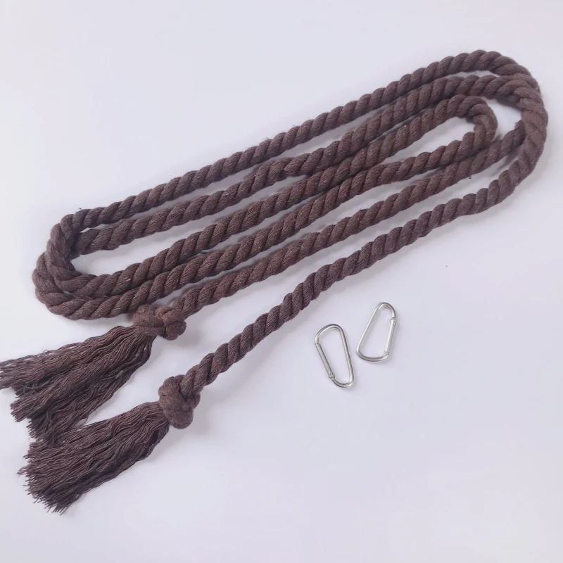 Unisex Hemp Rope Belt Tassel Waistband Vintage Braided Belt For Women Dresses Decor Waist Chain All-match Thin Waist Rope