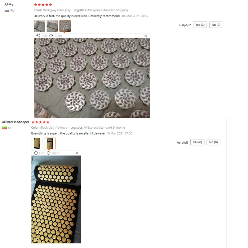 Massager Mat Shakti Mat Massage Yoga Mat Acupressure Relieve Stress Back Body Pain Spike Mat Acupuncture Massage Cushion