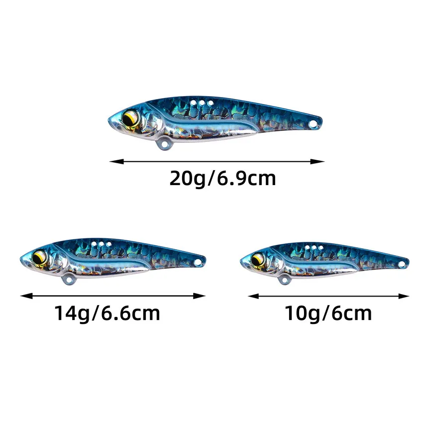 Coated Copper Metal VIB vibration Bait Fishing Lures 10g 14g 20g Jigs Trout Winter Fishing Hard Baits Tackle Pesca