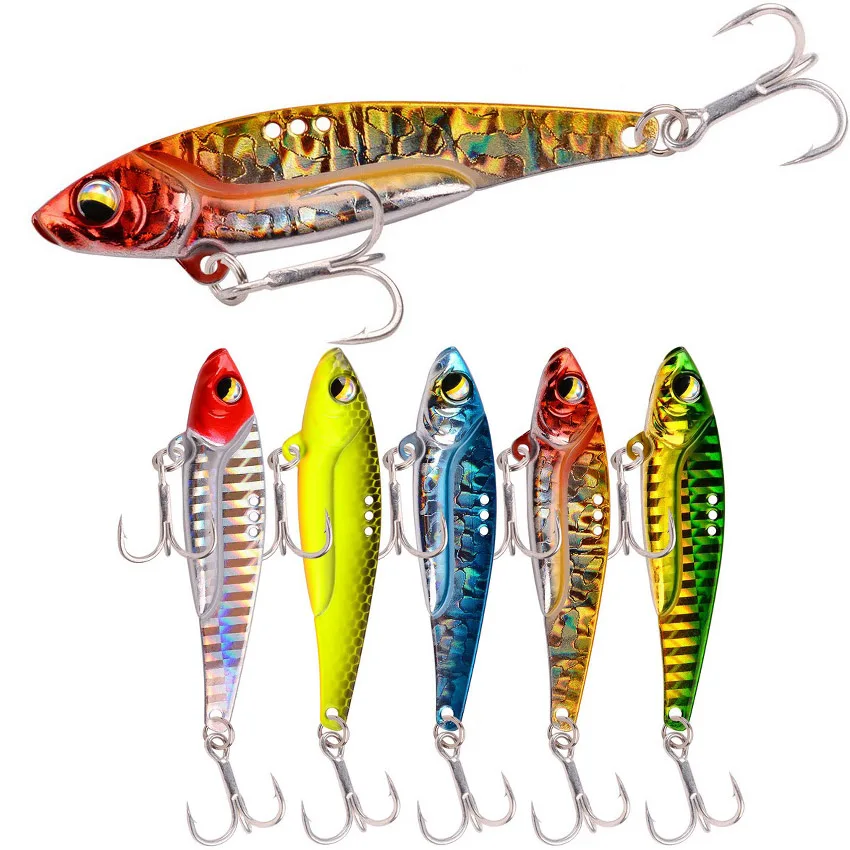 Coated Copper Metal VIB vibration Bait Fishing Lures 10g 14g 20g Jigs Trout Winter Fishing Hard Baits Tackle Pesca