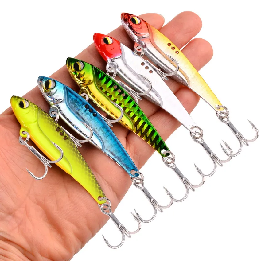 Coated Copper Metal VIB vibration Bait Fishing Lures 10g 14g 20g Jigs Trout Winter Fishing Hard Baits Tackle Pesca