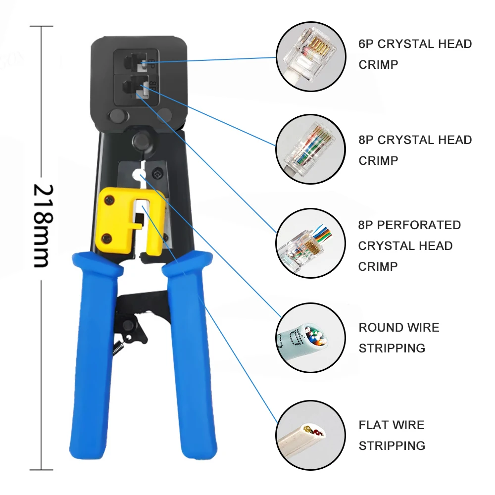 Network cable clamp pliers stripping Crimping pliers/Professional Network Cable Tester RJ45 RJ11 RJ12 CAT5 UTP LAN Cable Tester