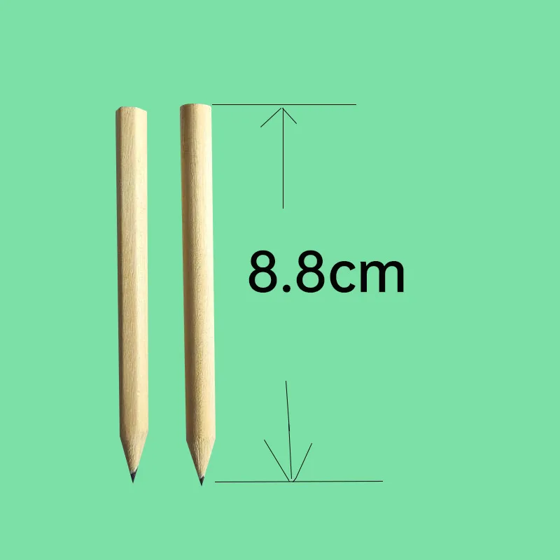 20pcs Mini Short Wood Pencil Simple Black Sketching Pencils Back To School Writing Stationery