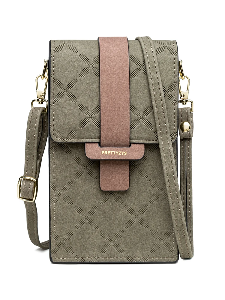 2026 Summer New Mobile Phone Bag Wallet Japanese and Korean High-End PU Plash Buckle Vertical Large Capacity Single Shoulder Bag