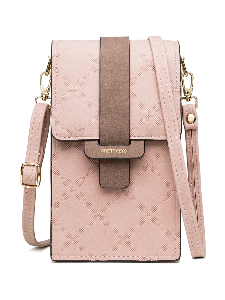 2026 Summer New Mobile Phone Bag Wallet Japanese and Korean High-End PU Plash Buckle Vertical Large Capacity Single Shoulder Bag