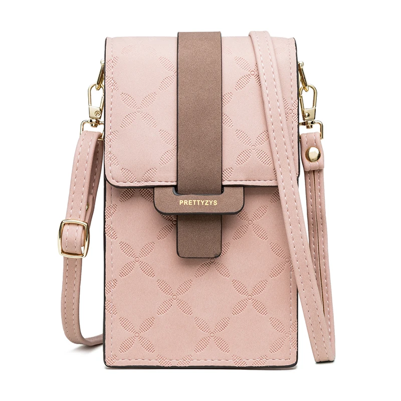 2026 Summer New Mobile Phone Bag Wallet Japanese and Korean High-End PU Plash Buckle Vertical Large Capacity Single Shoulder Bag