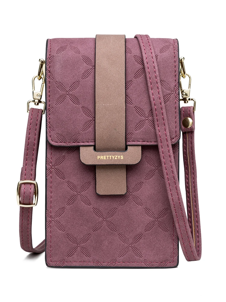 2026 Summer New Mobile Phone Bag Wallet Japanese and Korean High-End PU Plash Buckle Vertical Large Capacity Single Shoulder Bag